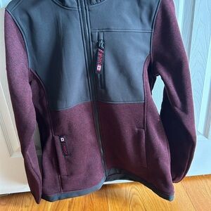 Women’s Canada Weather Gear Purple Hooded Zip-Up Fleece Jacket ~ S